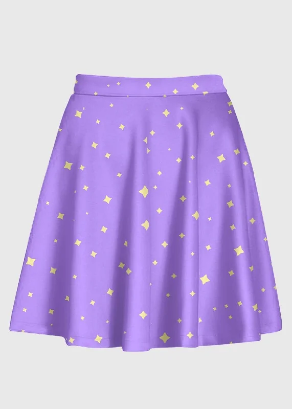 Plus Size Kawaii Magical Star Purple Skirt lace skirt intricate