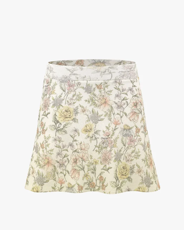 Garden Knit Skirt - Yellow chiffon skirt airy