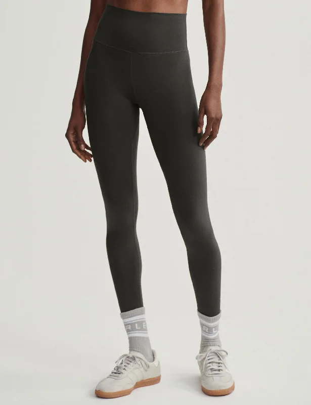 FreeSoft High Waisted Legging 25 - Dark Resin Green Cozy Lounge Pants Leggings