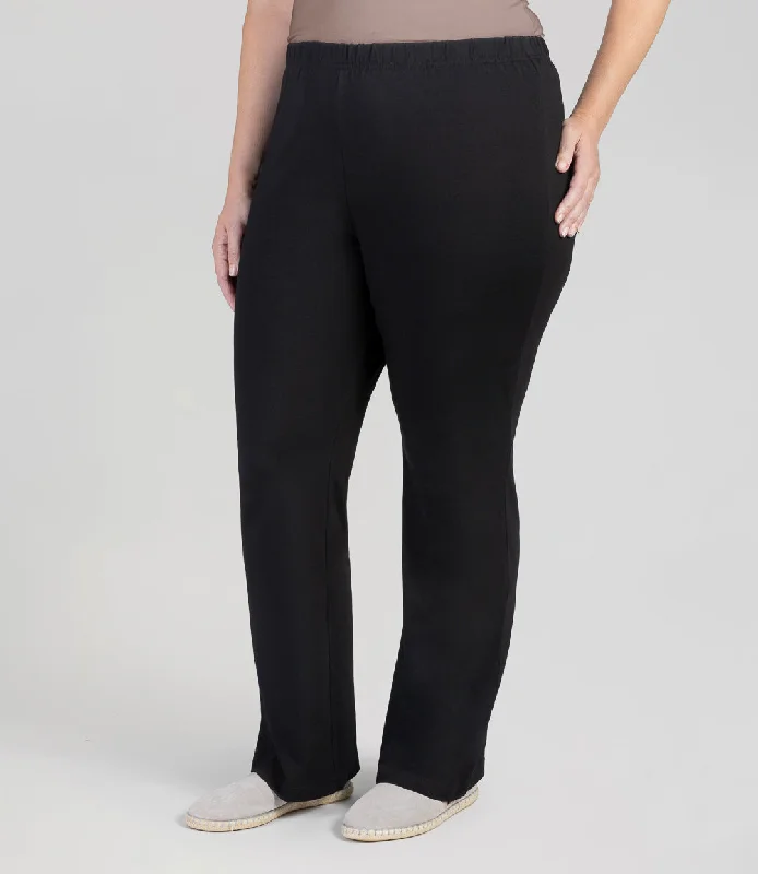 Stretch Naturals Loose Fit Boot Cut Leggings Petite - FINAL SALE Fashionable Solid Color Tights