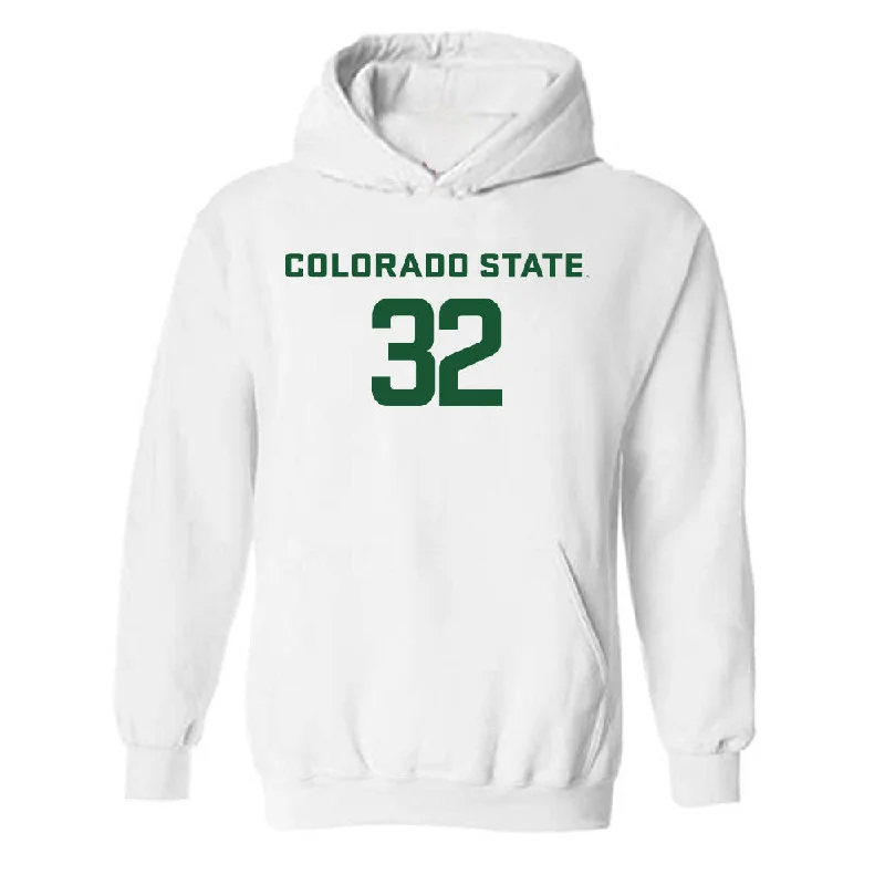 Colorado State - NCAA Women's Soccer : Kaja Dionne - Hooded Sweatshirt Hoodie with Hem Fringe Bohemian Relaxed