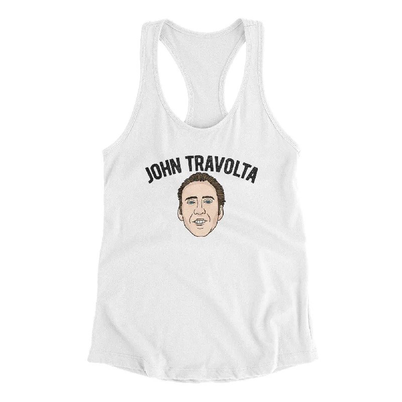 John Travolta Women's Racerback Tank cotton tank top