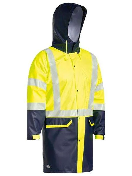 Bisley Stretch Rain Coat Tape Yel/Navy empire Basque Peplum