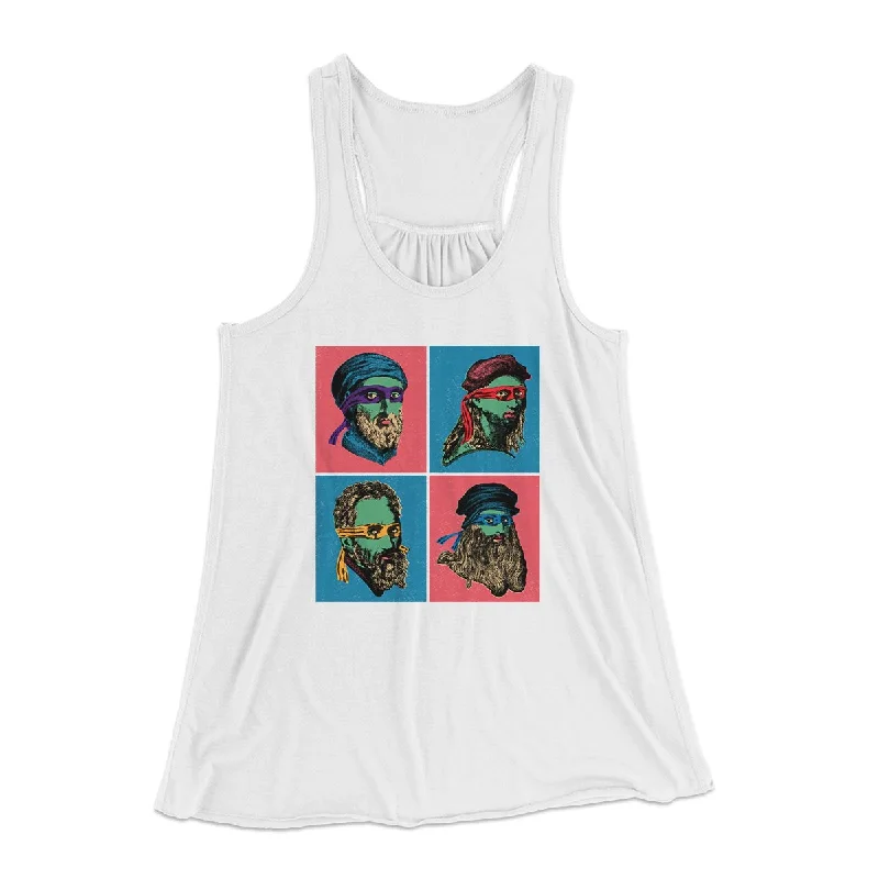 Teenage Mutant Ninja Artists Women's Flowey Tank Top gym tank top