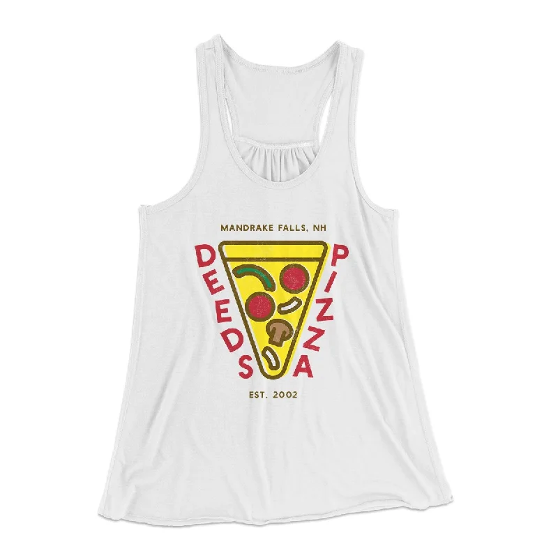 Deeds Pizza Women's Flowey Tank Top rhinestone tank top