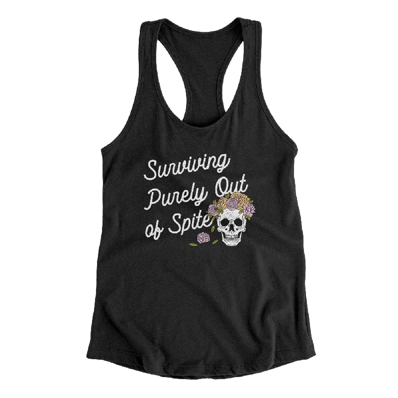 Surviving Purely On Spite Women's Racerback Tank cozy tank top