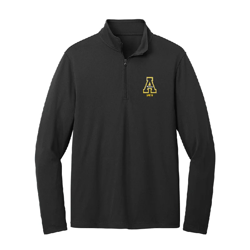 App State - NCAA Women's Track & Field : Taylor Smith - Lightweight Quarter Zip Jacket Zippered Front Buttoned Front Snap Front