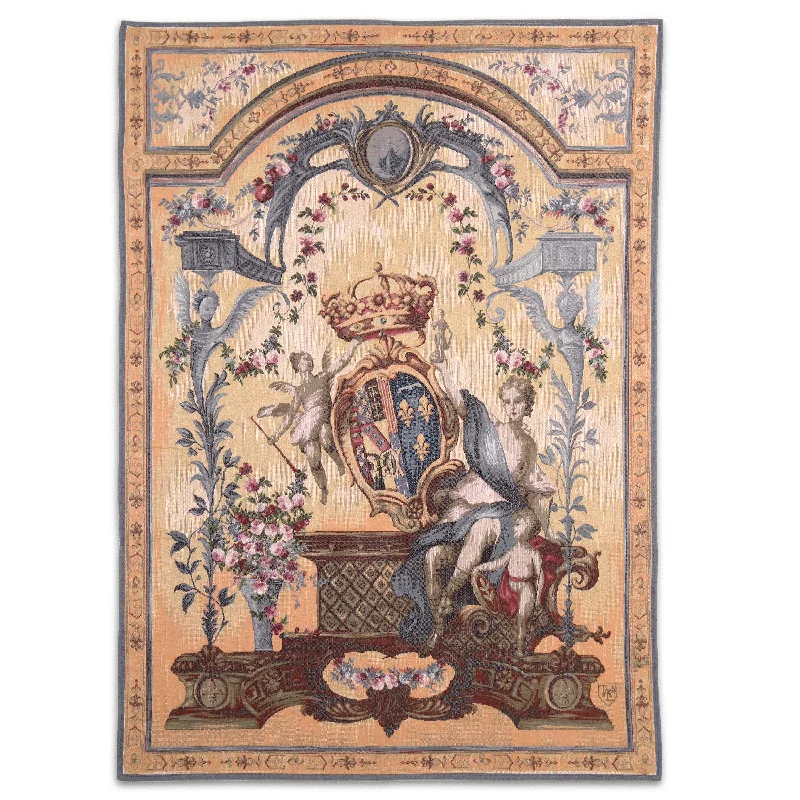 Lady with the Coat of Arms Tapestry Print Jacquard Embroidered