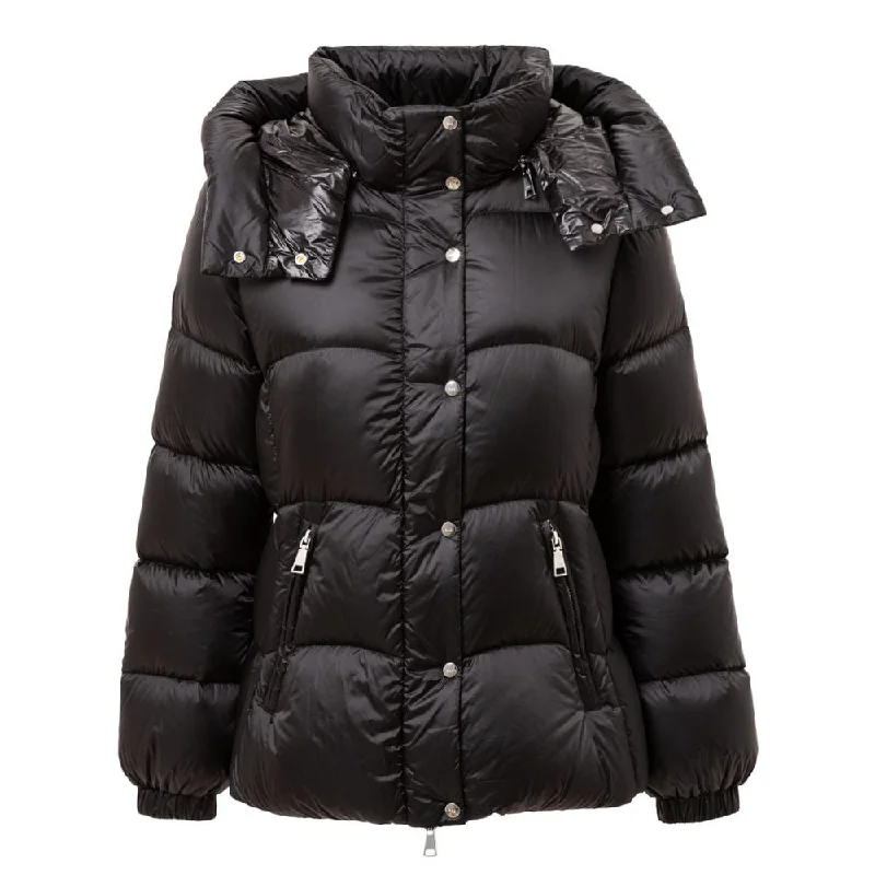 Black Polyamide Jackets & Coat Embroidered Jacket Appliqued Jacket Beaded Jacket