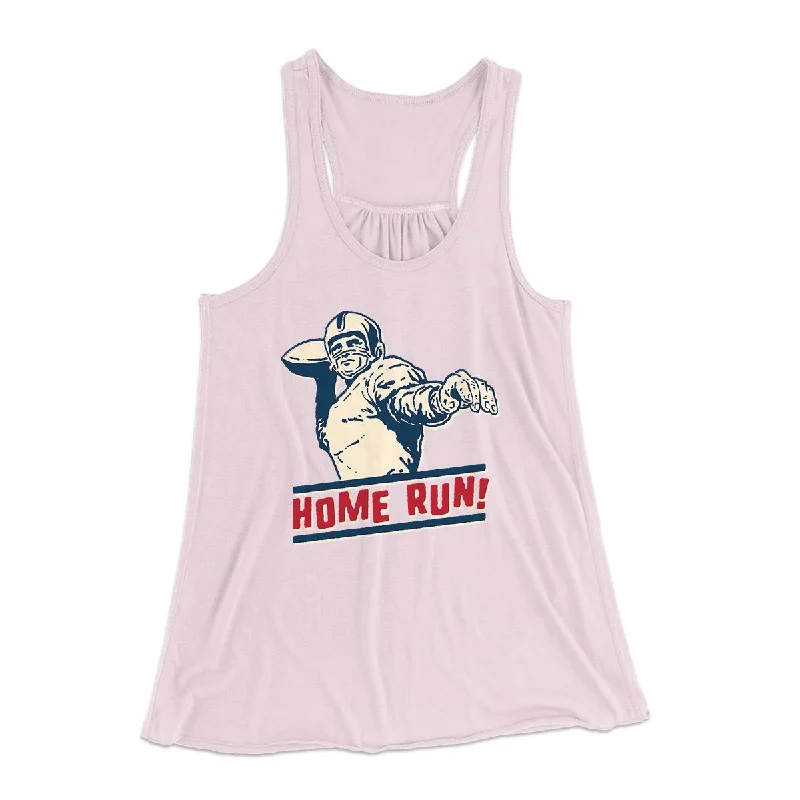 Home Run! Funny Women's Flowey Tank Top soft tank top