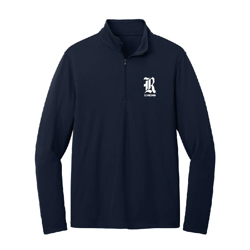 Rice - NCAA Women's Track & Field : Elena Schwegman - Lightweight Quarter Zip Jacket Cotton Fabric Linen Fabric Terry Fabric