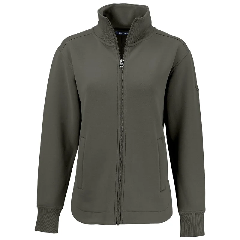 Cutter & Buck Women's Poplar Roam Eco Full Zip Recycled Jacket Plaid Jacket Tartan Jacket Houndstooth Jacket