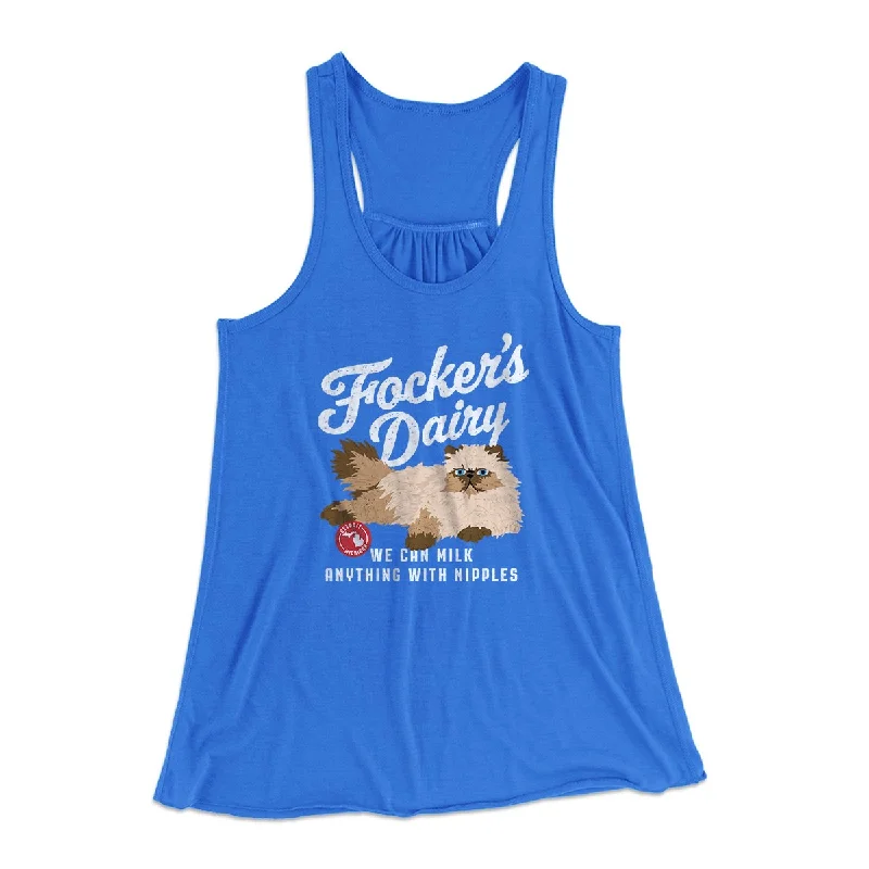 Focker's Dairy Women's Flowey Tank Top playful tank top