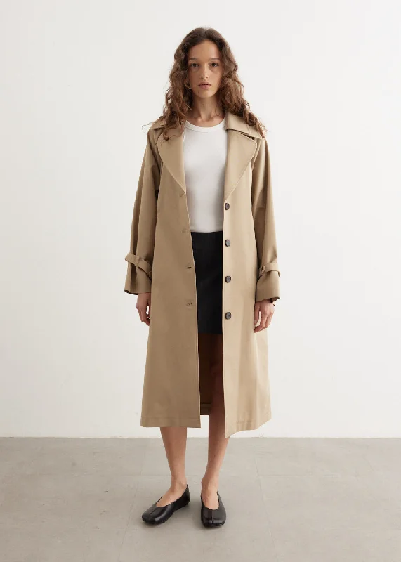 Wanderer Trench Coat Nylon Polyester Spandex