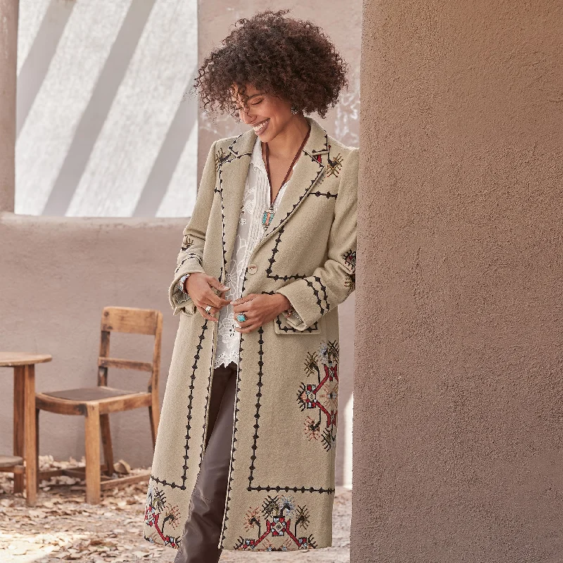 Cardiff Folk Coat Zip Front Button Front Snap Front