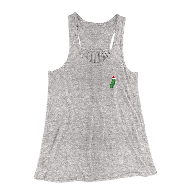 Christmas Pickle Women's Flowey Racerback Tank Top relaxed fit tank