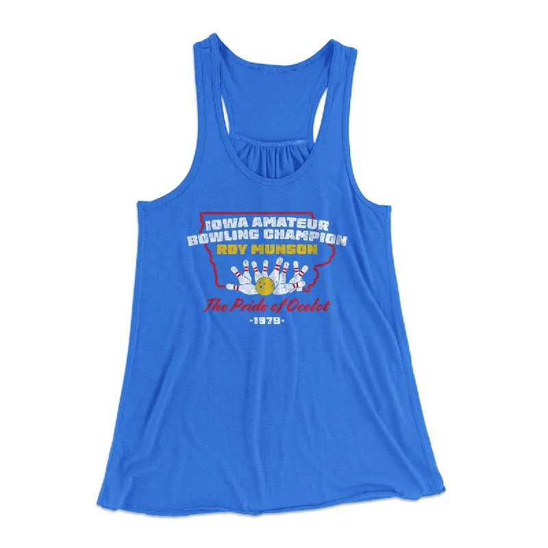 Iowa Amateur Bowling Champion Women's Flowey Tank Top workout tank top