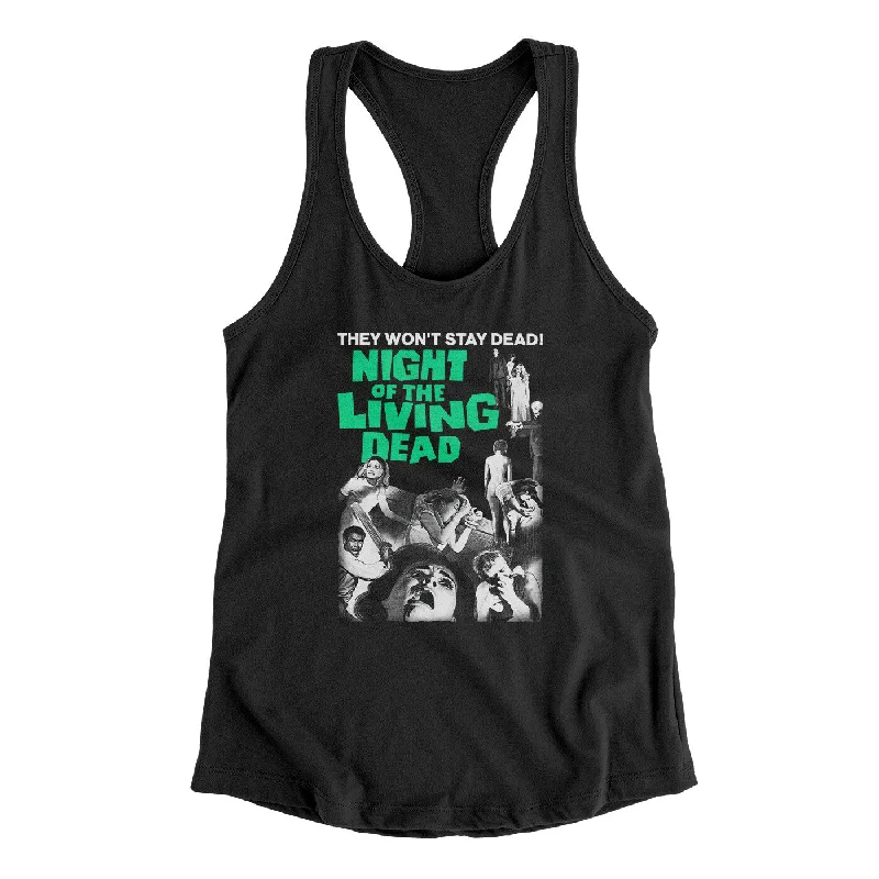 Night Of The Living Dead Women's Racerback Tank glitter tank top