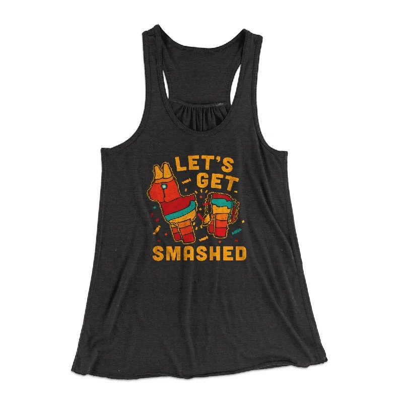 Let's Get Smashed Women's Flowey Tank Top navy tank top