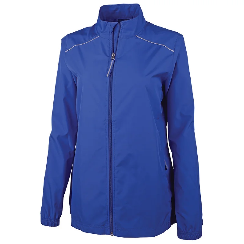 Charles River Women's Royal Skyline Pack-N-Go Full Zip Reflective Jacket Appliqued Jacket Beaded Jacket Sequined Jacket