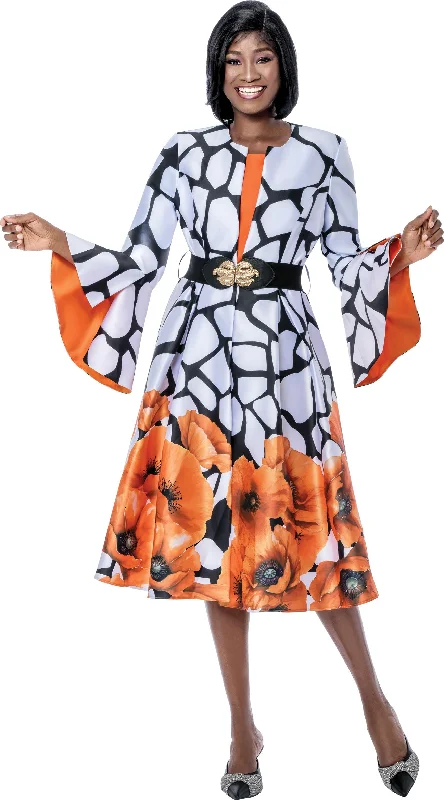 Terramina 7259 2pc Print Coat Dress Parka Down Jacket Wool Coat