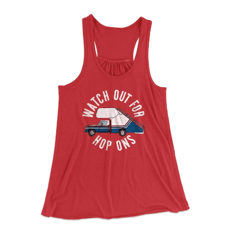Watch Out For Hop-Ons Women's Flowey Tank Top cutout tank top