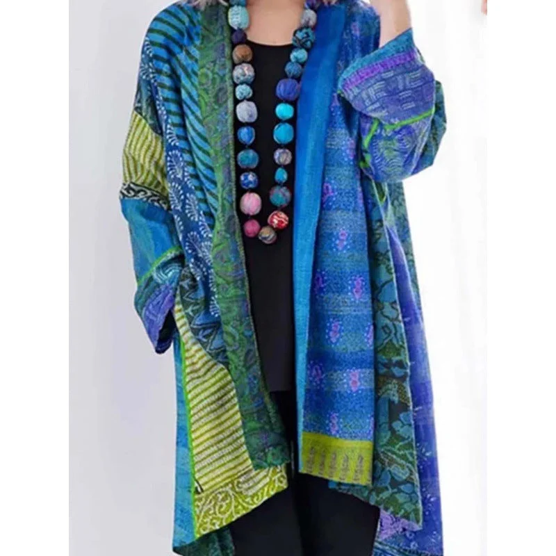 Vintage Cotton Linen Plus Sizes Women Coats Bomber Denim Leather
