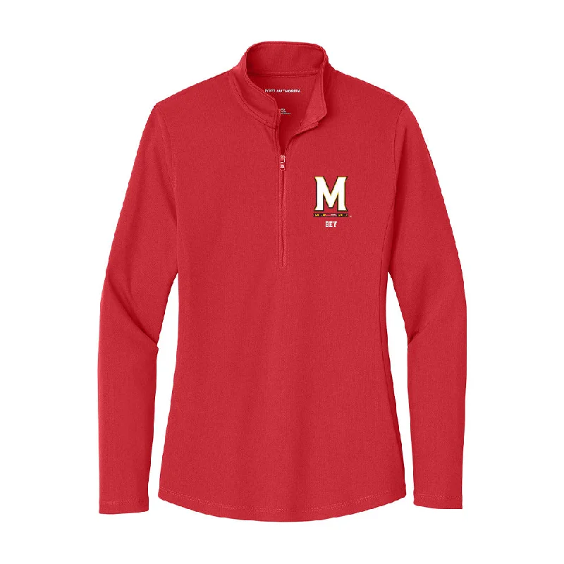 Maryland - NCAA Women's Track & Field : Kanai Bey - Women's Lightweight Quarter Zip Jacket Cardigan Sweater Pullover
