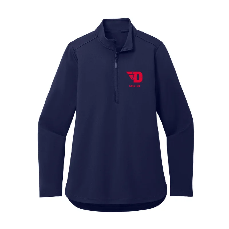 Dayton - NCAA Women's Track & Field : Kaitlin Skelton - Women's Premium Quarter Zip Jacket Corduroy Jacket Velvet Jacket Brocade Jacket