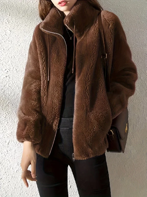 Oversized Teddy Bear Coat Tailored Straight A-Line