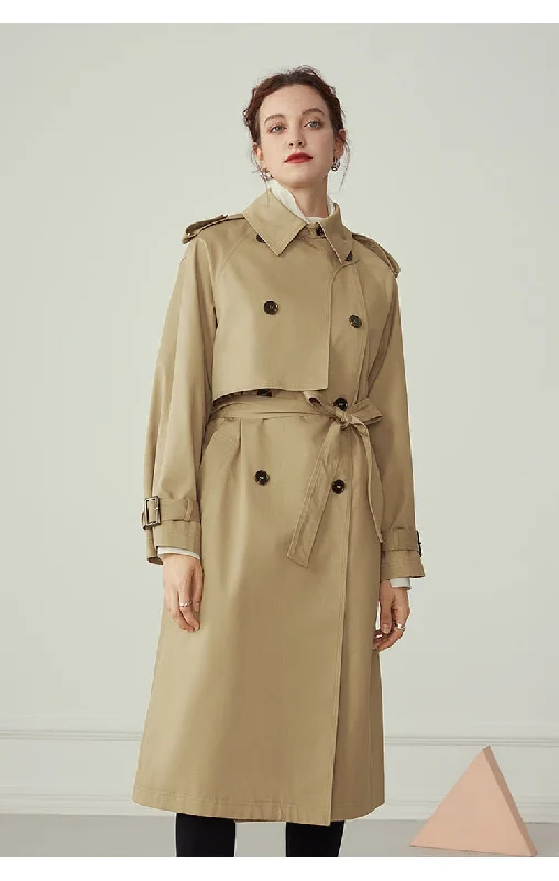 Women's Long Cotton Khaki Trench Coat Bomber Jacket Denim Jacket Leather Jacket