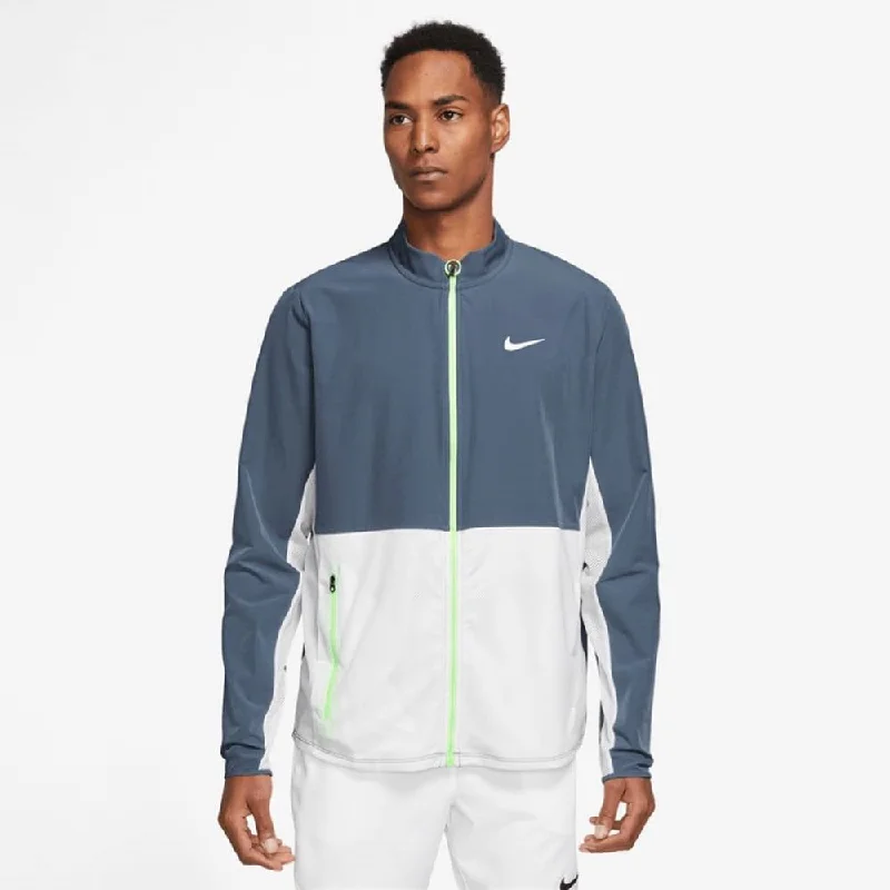 Nike Men's Advantage Jacket (Blue/White) Satin Jacket Silk Jacket Chiffon Jacket