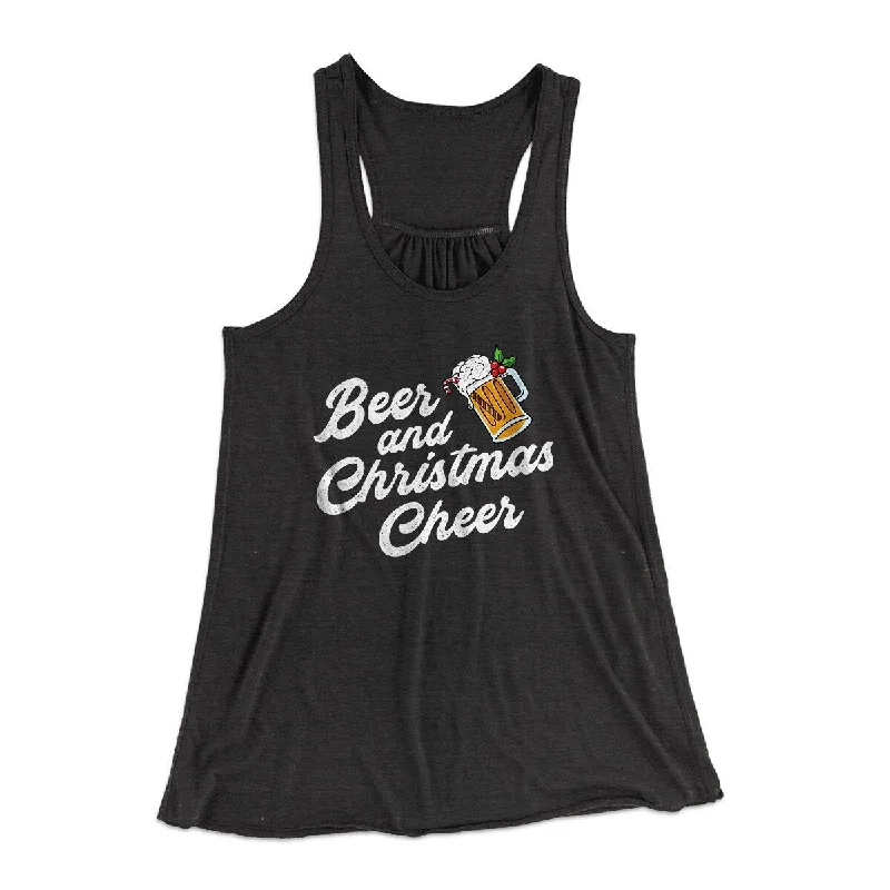 Beer And Christmas Cheer Women's Flowey Racerback Tank Top modal blend tank