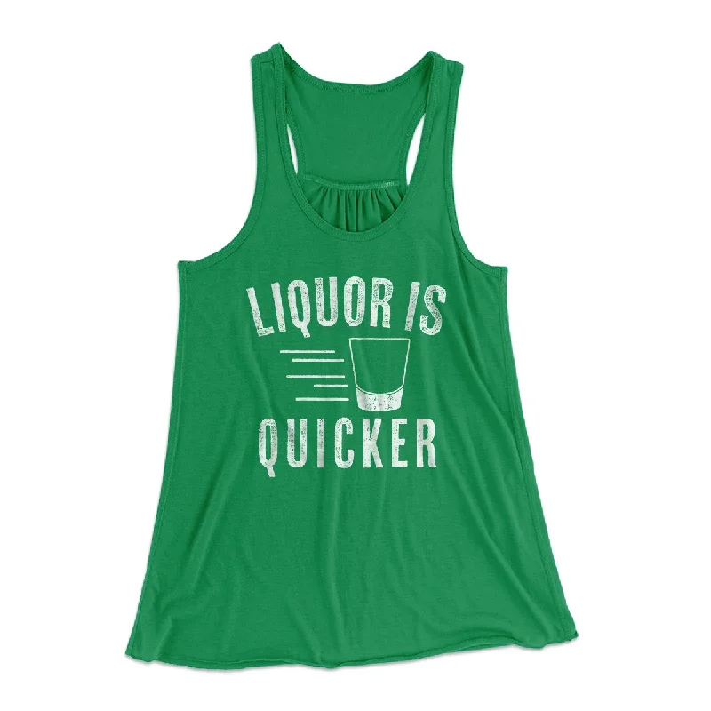 Liquor Is Quicker Women's Flowey Tank Top open back tank