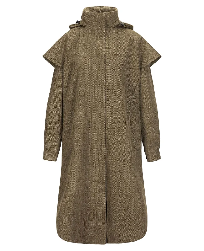 Tyfon Coat - Green Tweed Down Puffer Quilted