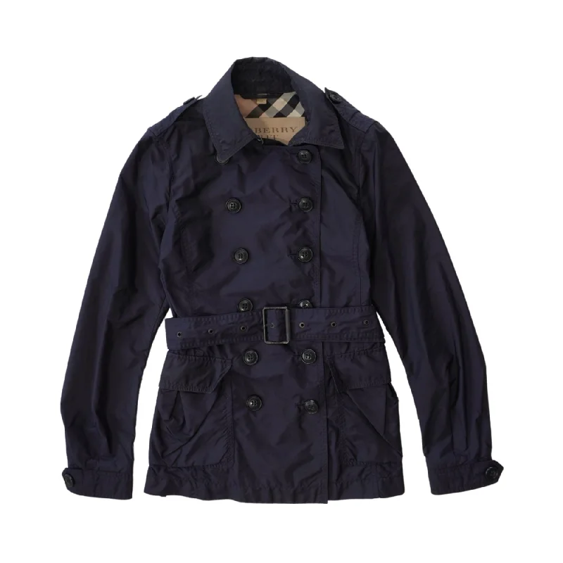 Burberry Brit Trench Coat - Women's 4 Zip Front Button Front Snap Front