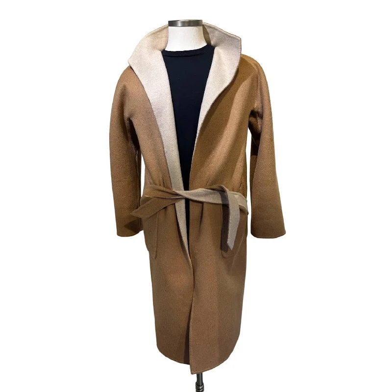 Max Mara women's camel reversible coat Down Puffer Quilted