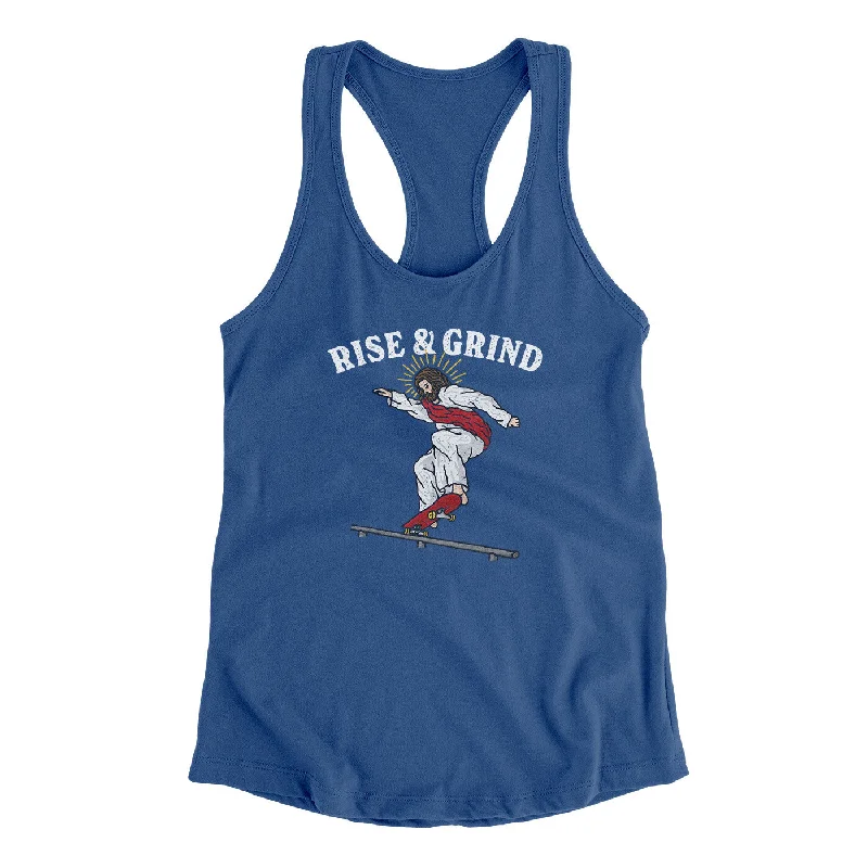 Rise And Grind Women's Racerback Tank striped tank top
