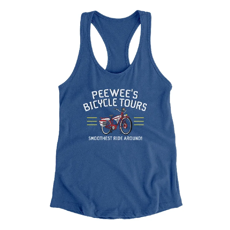 Peewee Bicycle Tours Women's Racerback Tank playful tank top