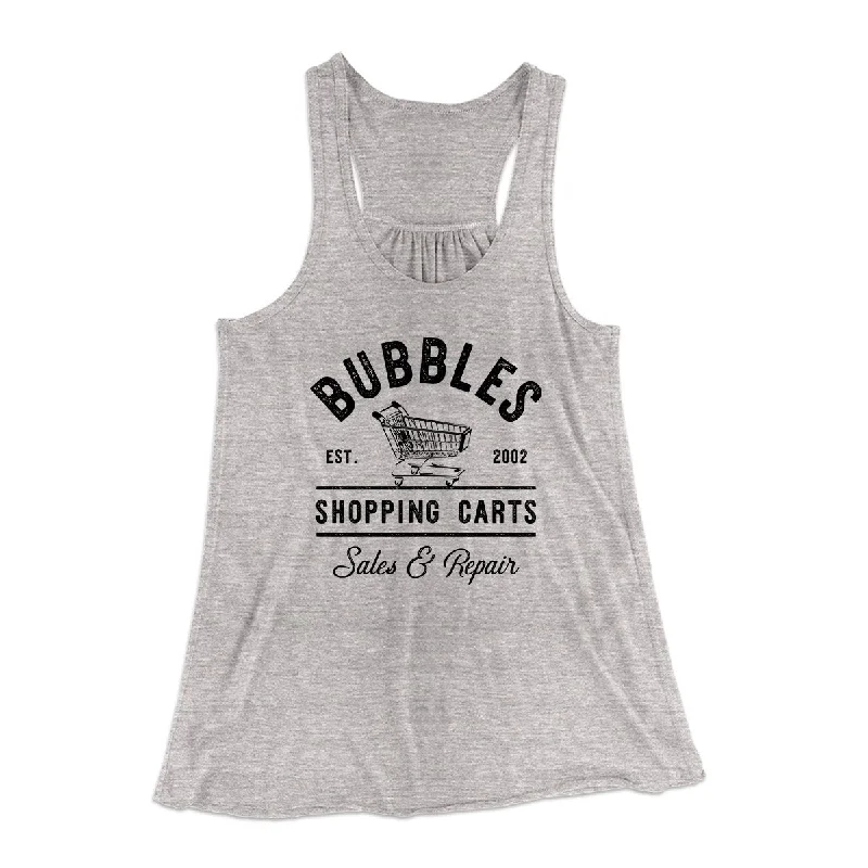 Bubbles Shopping Carts Women's Flowey Tank Top playful tank top
