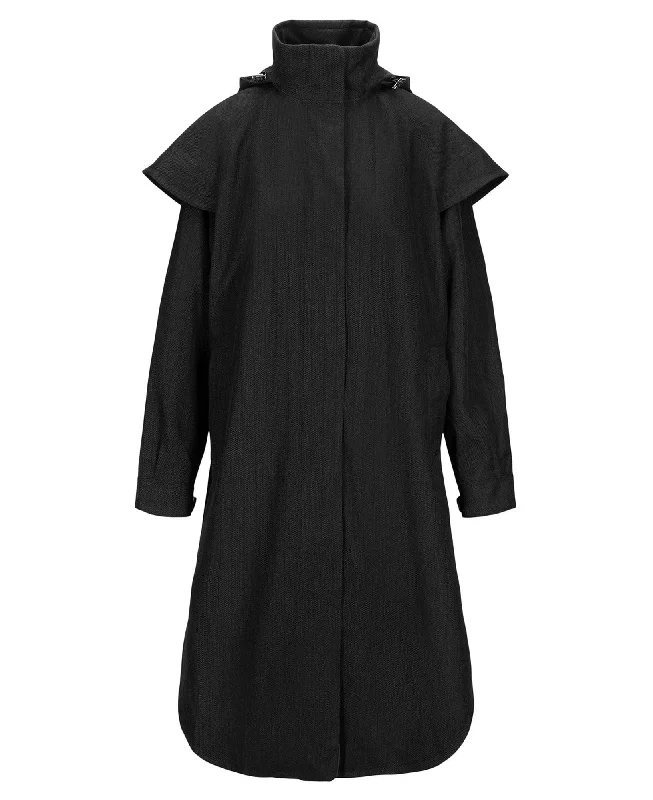 Tyfon Coat - Black Tweed Anorak Windbreaker Fleece