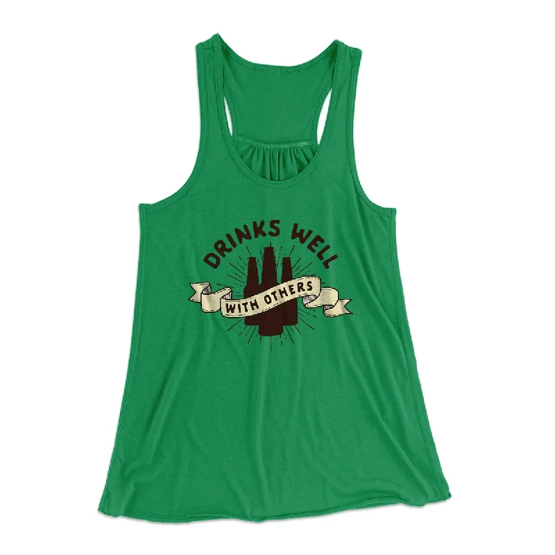 Drinks Well with Others Women's Flowey Tank Top charcoal tank top