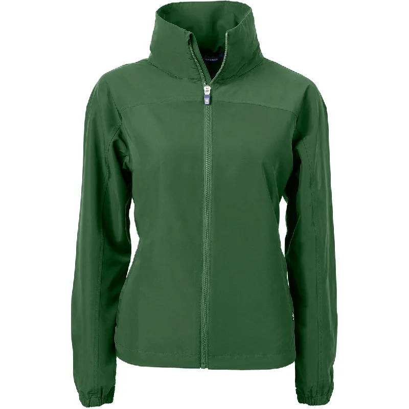 Cutter & Buck Women's Hunter Charter Eco Recycled Full Zip Jacket Satin Fabric Silk Fabric Chiffon Fabric