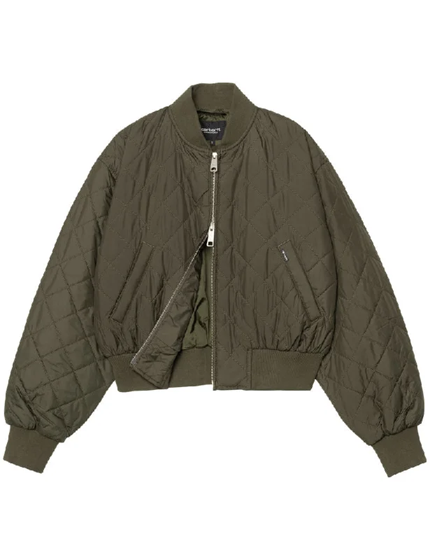 Carhartt Wip W'Selma Liner Jacket Office Green Striped Jacket Polka Dot Jacket Floral Jacket
