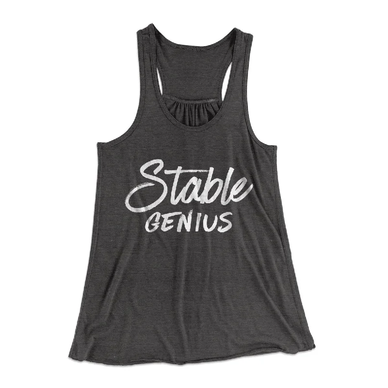 Very Stable Genius Women's Flowey Tank Top lime green tank
