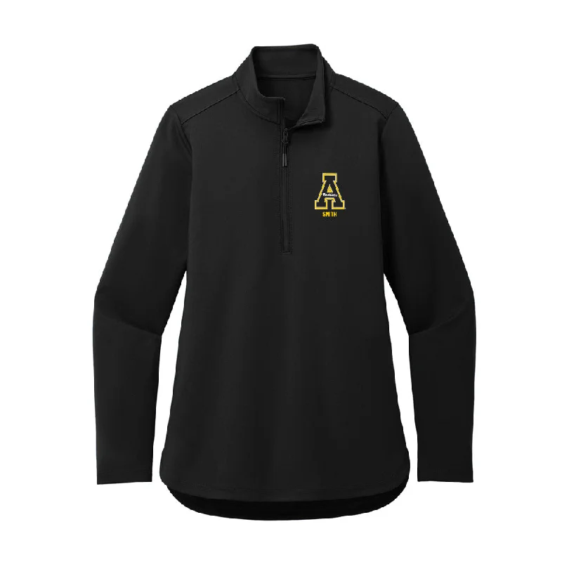 App State - NCAA Women's Track & Field : Taylor Smith - Women's Premium Quarter Zip Jacket Faux Fur Fabric Real Fur Fabric Shearling Fabric