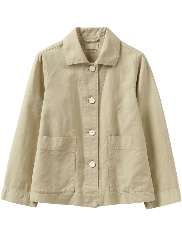 Toast Garment Dyed Cotton Linen Canvas Jacket Fallow Welt Pockets Slit Pockets Flap Pockets