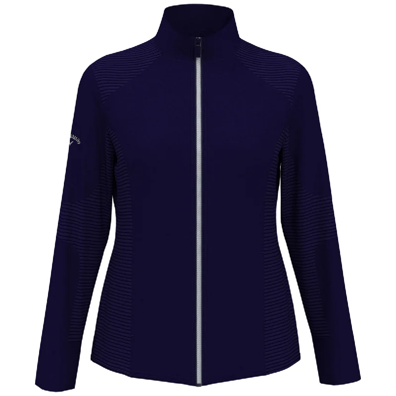 Callaway Women's Peacoat Navy Full-Zip Ottoman Jacket Fleece Fabric Down Fabric Feather Fabric Callaway Women's Peacoat Navy Full-Zip Ottoman Jacket Fleece Fabric Down Fabric Feather Fabric