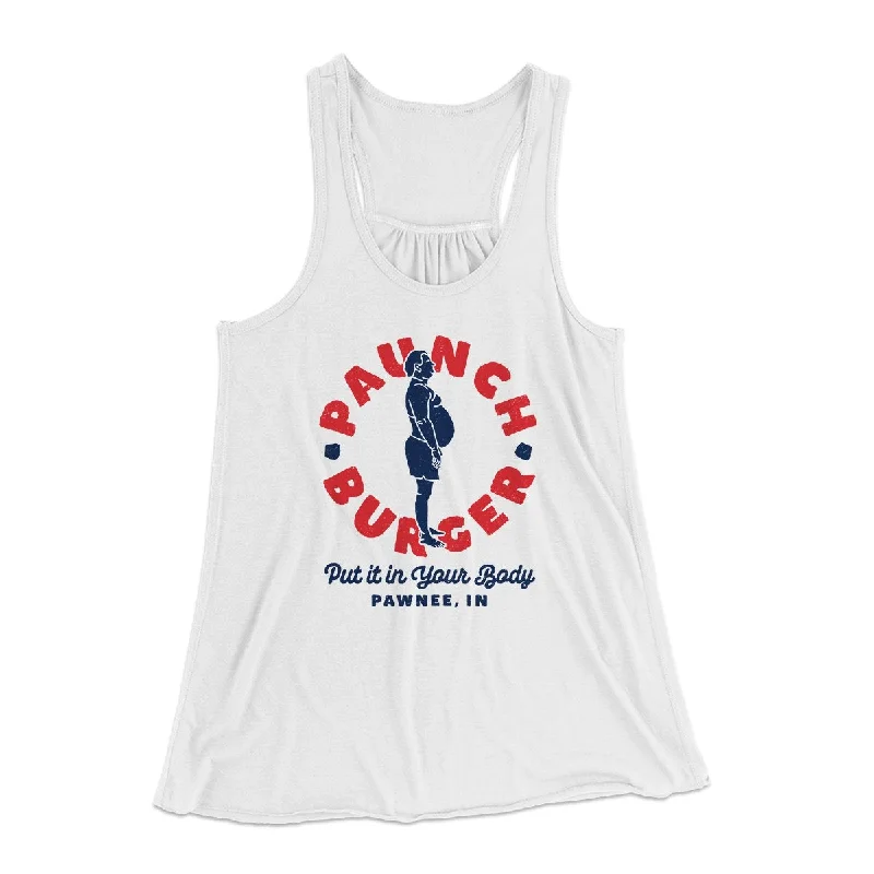 Paunch Burger Women's Flowey Tank Top bronze tank top