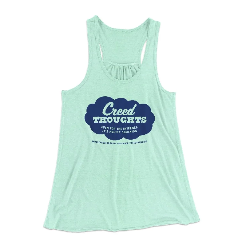 Creed Thoughts Women's Flowey Tank Top sage tank top